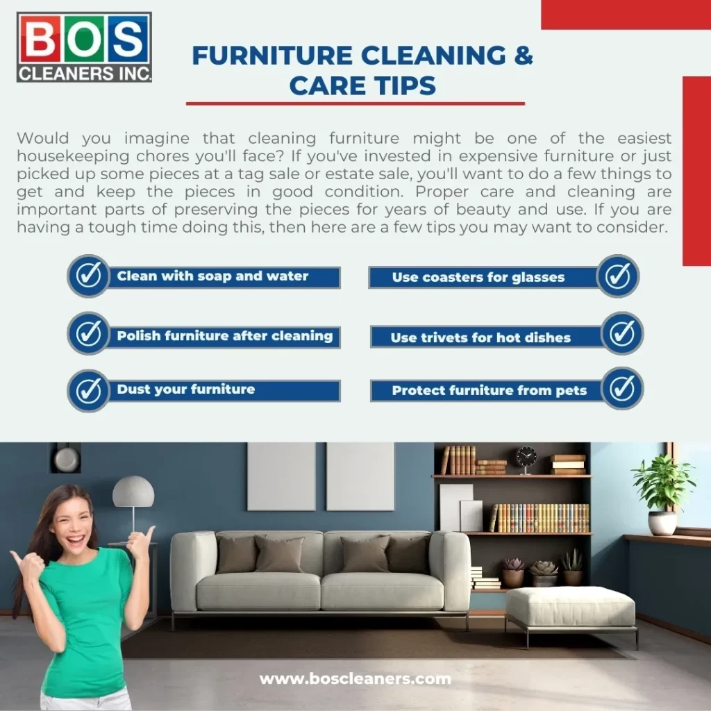 Keeping furniture clean not only makes the piece more attractive
